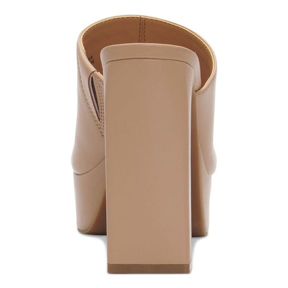 INC Womens Dark Almond Beige 1 Wedge Rali Block Heel Slip On Heeled Sandal 9.5 M - Picture 3 of 4